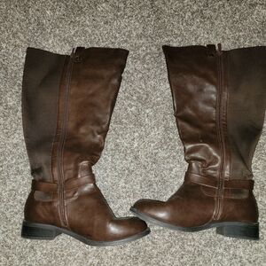 Torrid Women’s Brown Knee-High Riding Boots Size 9 Wide Extra Wide Calf